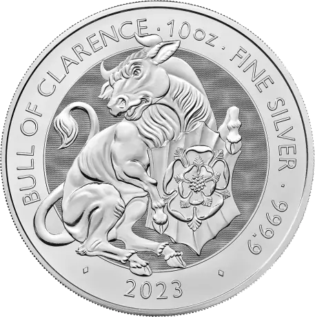 Strieborná minca 10 Oz Tudorovské zvieratá The Bull of Clarence | 2023