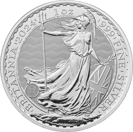Strieborná minca Britannia Charles III 2024, 1 unca