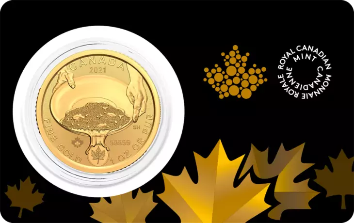 Zlatá minca Klondike Zlatá horečka - Rýžování zlata 2021, 1 oz 