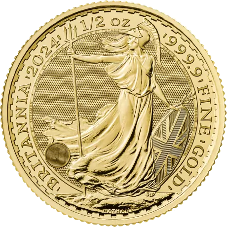 Zlatá minca Britannia Charles III 2024 - 1/2 oz