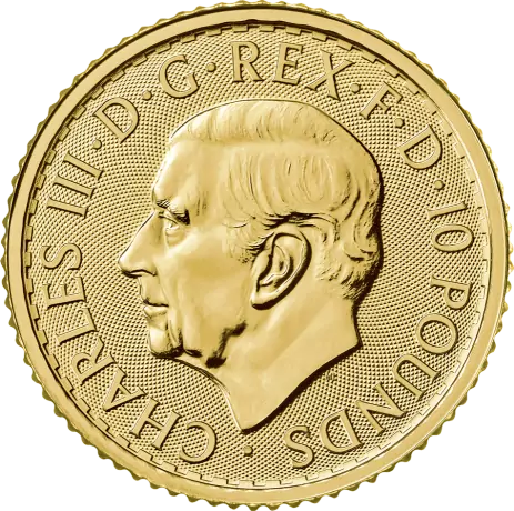 Zlatá minca Britannia Charles III 2024 - 1/10 oz