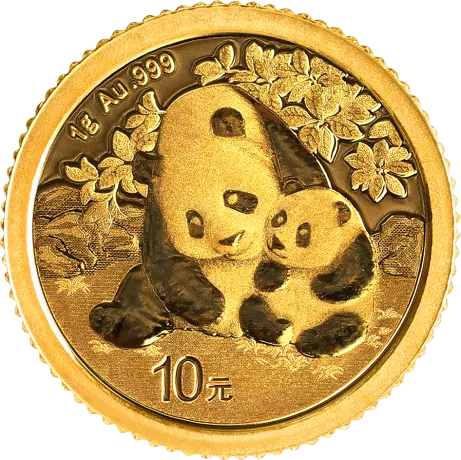 Zlatá minca Panda - různé roky, 1 g