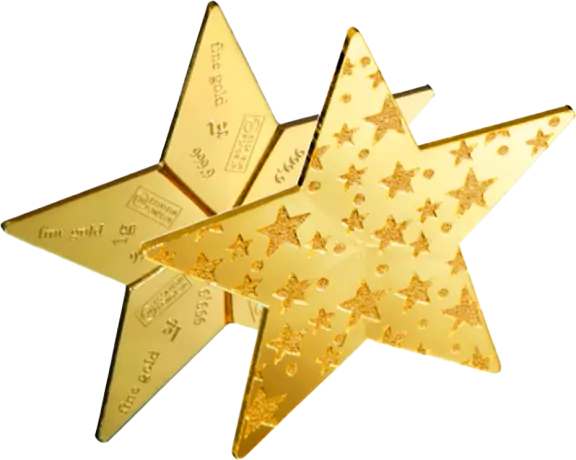 Zlatý zliatok Gold CombiBar 5x1 g - Valcambi hviezda