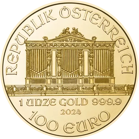 Zlatá minca Viedenskí filharmonici 2024 - 1 oz
