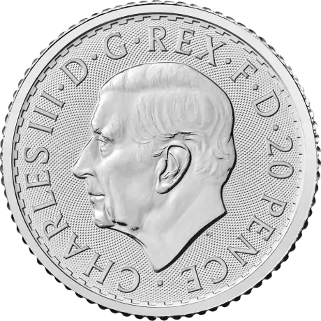 Strieborná minca Britannia Charles III 2024, 1/10 oz