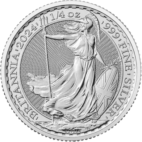 Strieborná minca Britannia Charles III 2024, 1/4 oz