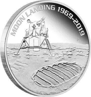 Strieborná minca Přistání na Měsíci - Perth Mint, 1 oz
