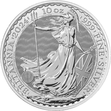 Strieborná minca Britannia Charles III 2024, 10 oz