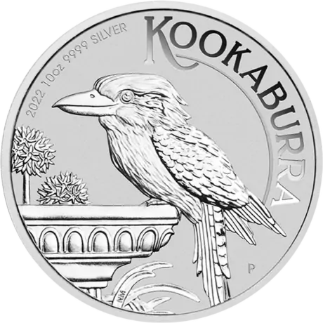 Strieborná minca Kookaburra 10 Oz - 2022