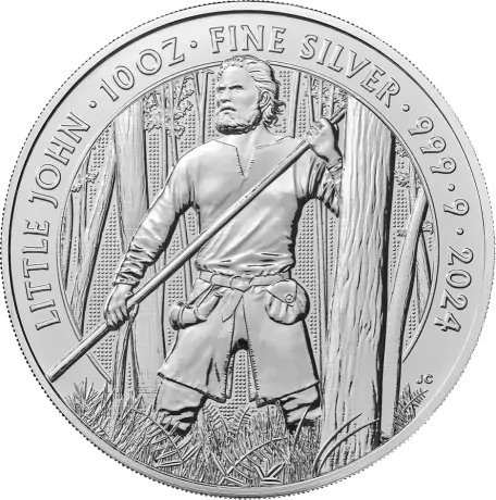 Strieborná minca Little John 2024 (série Mýty a legendy), 10 oz