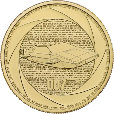 Zlatá minca James Bond - 70.léta, rok 2024, 1 oz