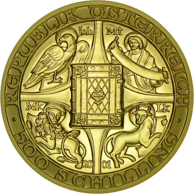 2000 let křesťanství - Bible, zlatá mince