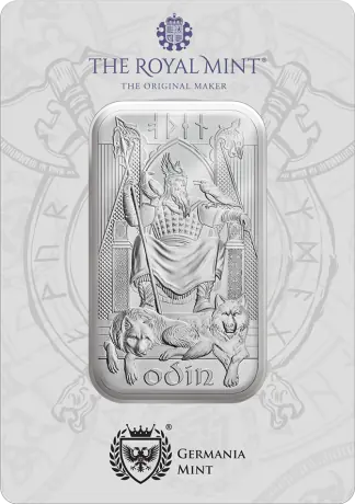 Strieborný zliatok Britská královská mincovna - Odin, 1 oz