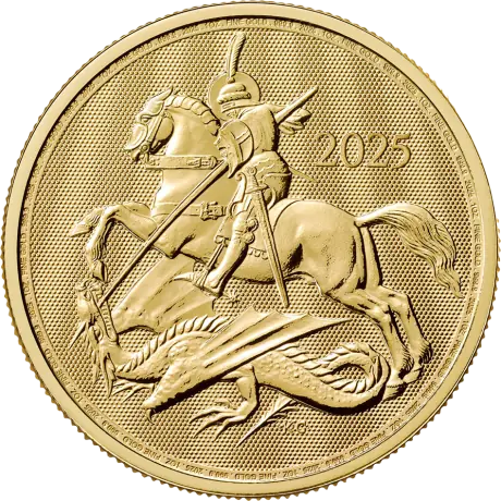 Zlatá minca Sv. Jiří a Drak 2025 - Britská královská mincovna, 1 oz