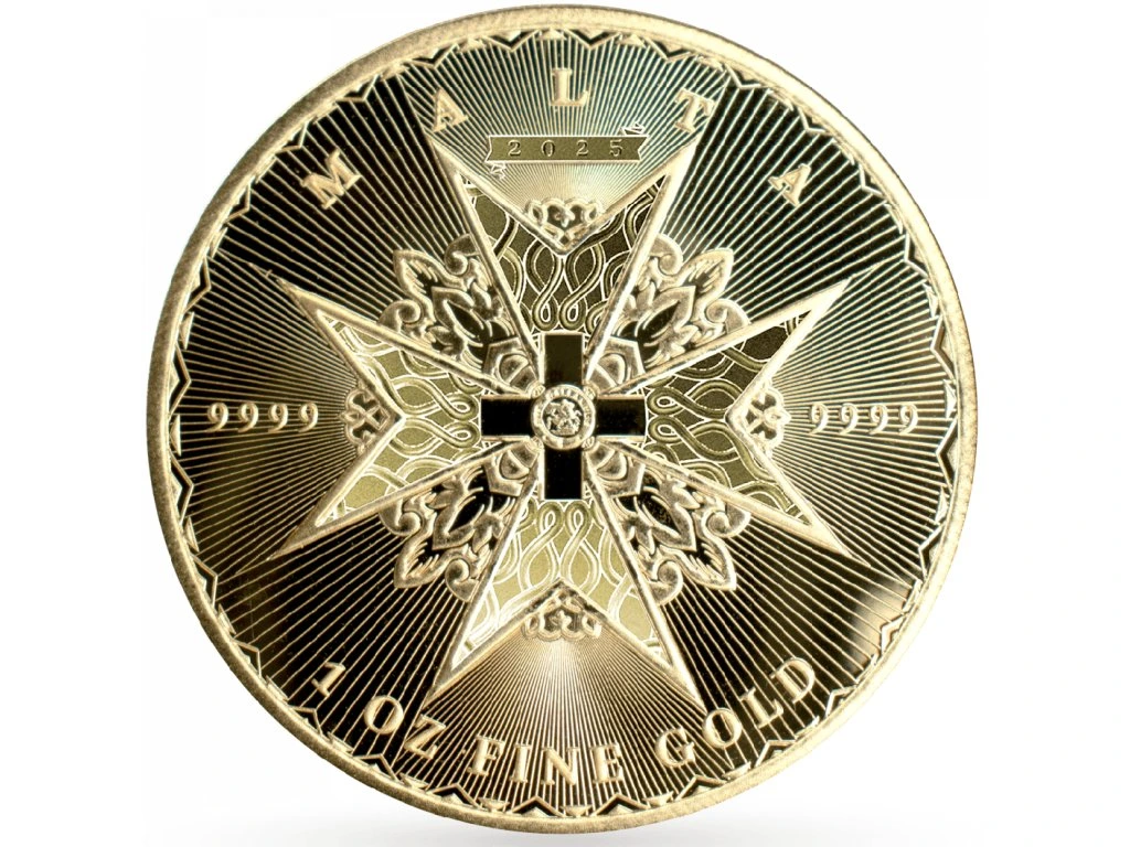 Zlatá minca Maltézský kříž 2025, 1 oz