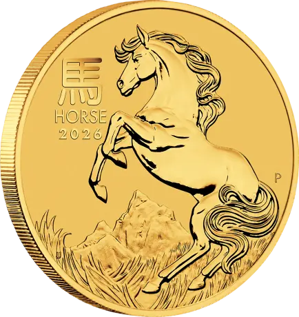 Zlatá minca Rok koňa 2026  1 Oz
