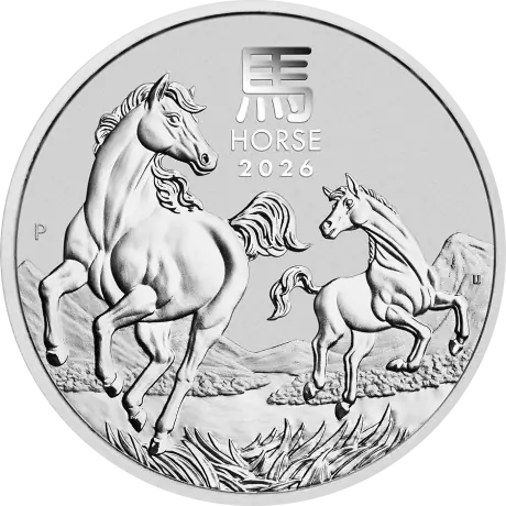 Strieborná mince Rok koňa 2026 1 Oz
