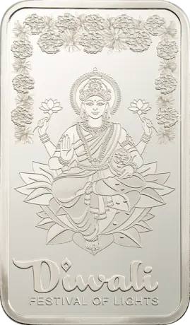 Strieborný zliatok PAMP - Diwali Lakshmi a Rangoli - Festival světel, 1 oz