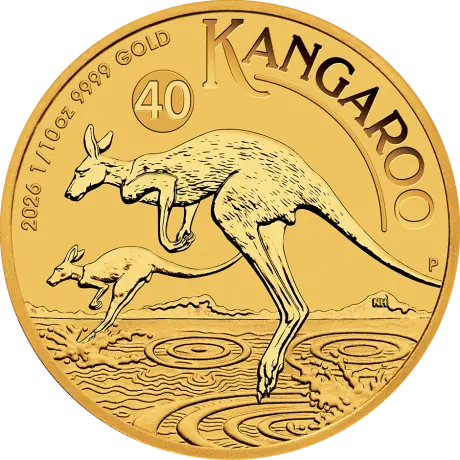 Zlatá minca Klokan 2026, 1/10 oz