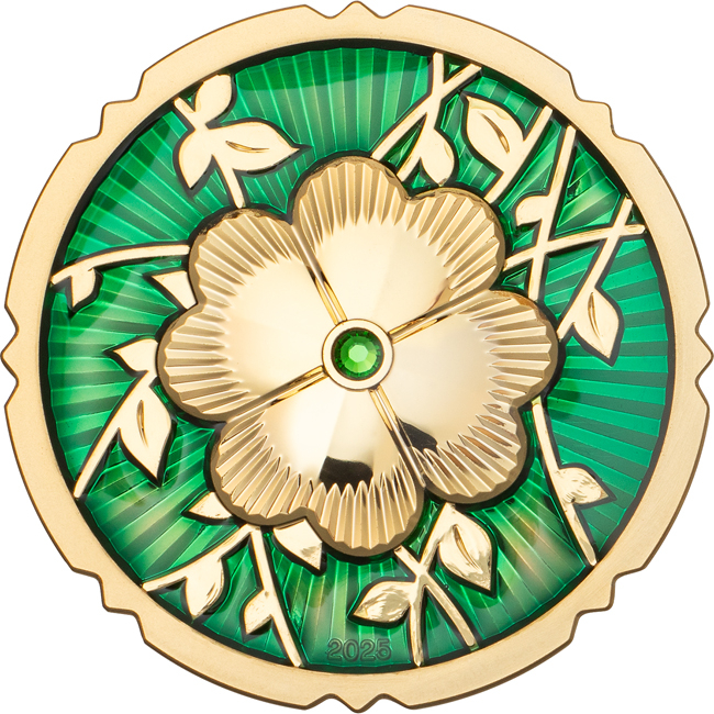 Stálezelený čtyřlístek 2025, stříbrná mince v etuji, 1 oz