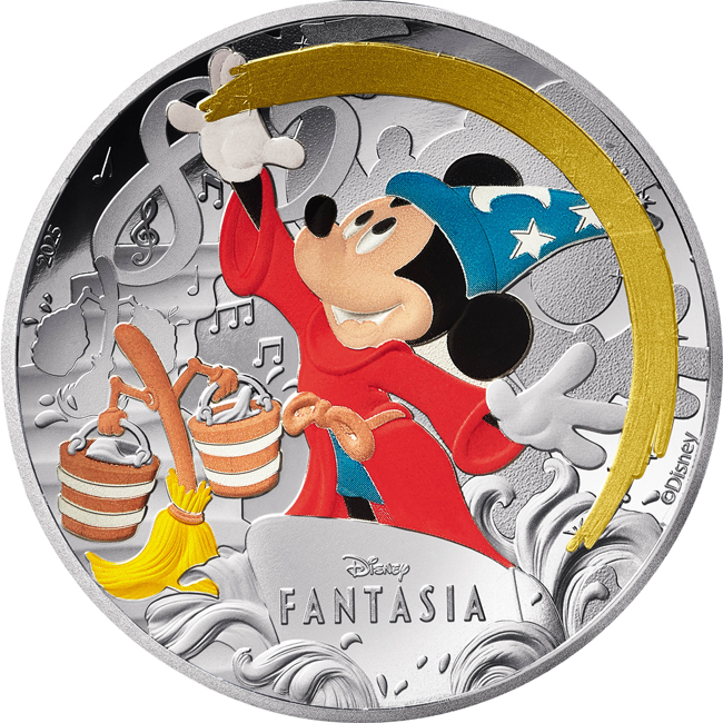 Fantasia, stříbrná mince v etuji