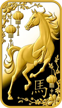 Zlatý zliatok Argor Heraeus - Rok koňa 2026, 10 g