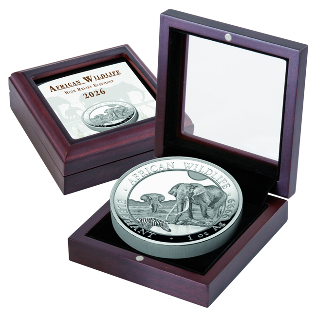 Slon 2026, stříbrná mince v etuji, 1 oz