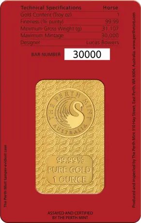 Zlatý zliatok Perth Mint - Rok koně 2026, 1 oz