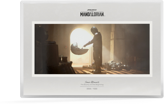 Star Wars: Mandolirian 2026, obdélníková stříbrná mince v etuji, 1 oz