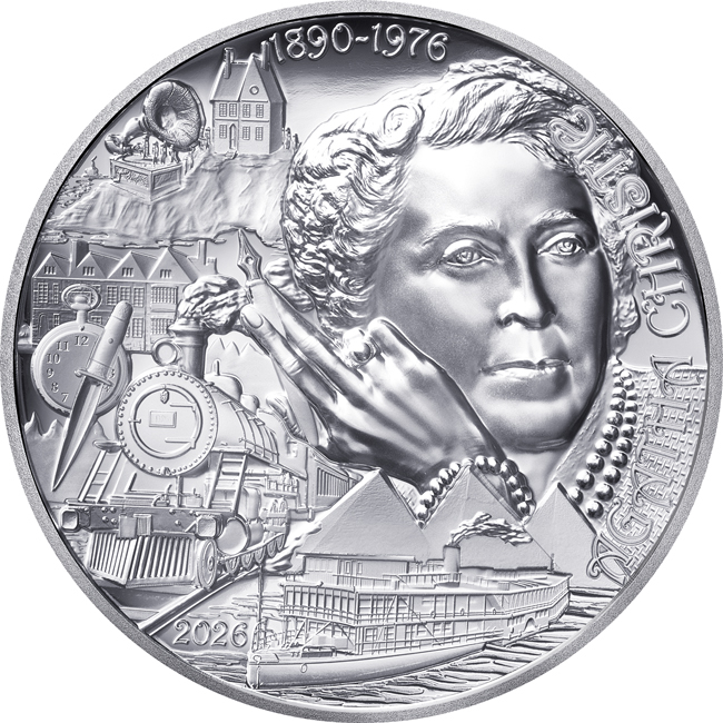 Agatha Christie - spisovatelka 2026, stříbrná mince v etuji, 1 oz