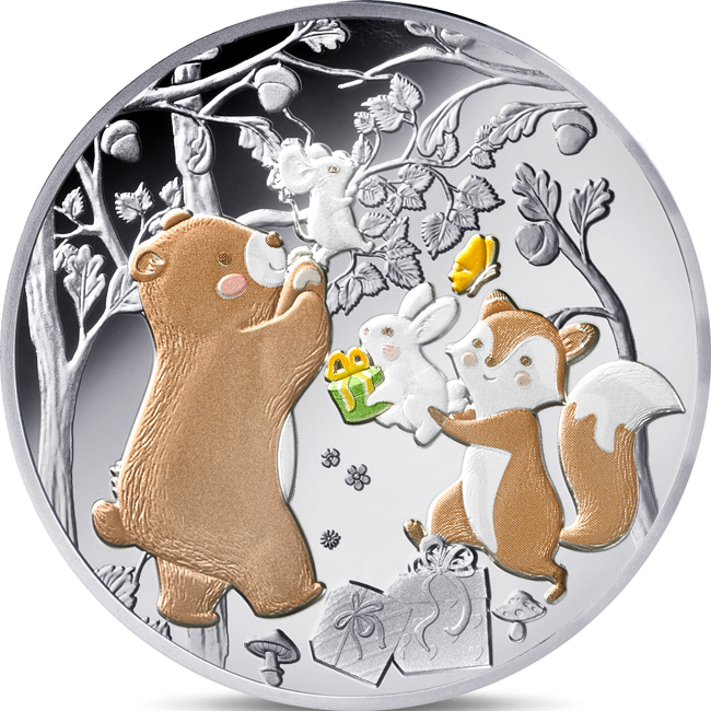 Moje první mince 2026, stříbrná mince v etuji s plyšovým zajíčkem