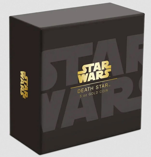 Star Wars: Hvězda smrti 2020, zlatá mince v etuji, 5 oz