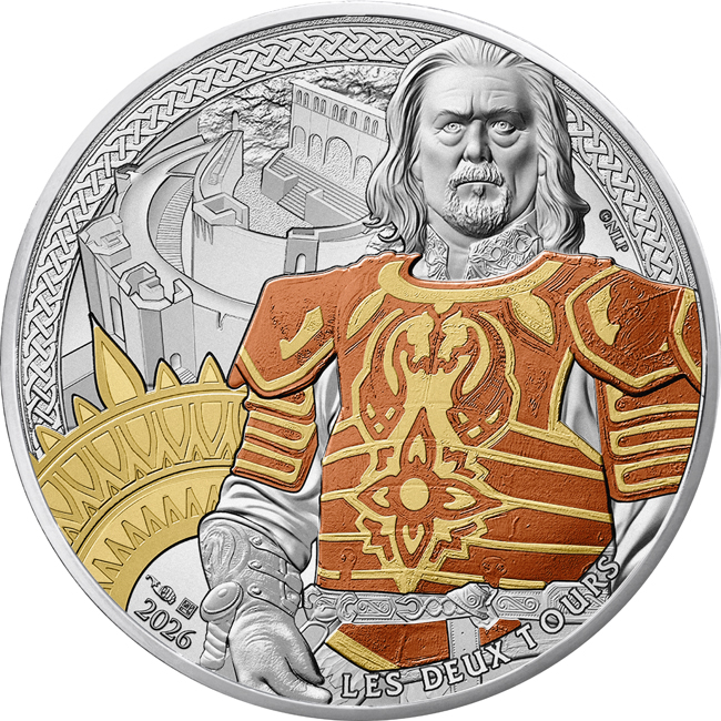 Pán prstenů: Theoden 2026, stříbrná mince v blistru
