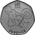 0,50 libra Stříbrná mince Londýn 2012 -  Vzpírání UN