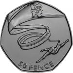0,50 libra Stříbrná mince Londýn 2012 - Gymnastika UN