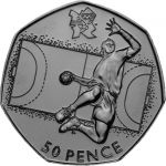 0,50 libra Stříbrná mince Londýn 2012 - Házená UN