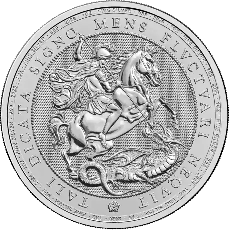 Strieborná minca Sv. Jiří a Drak 2026 - Britská královská mincovna, 1 oz