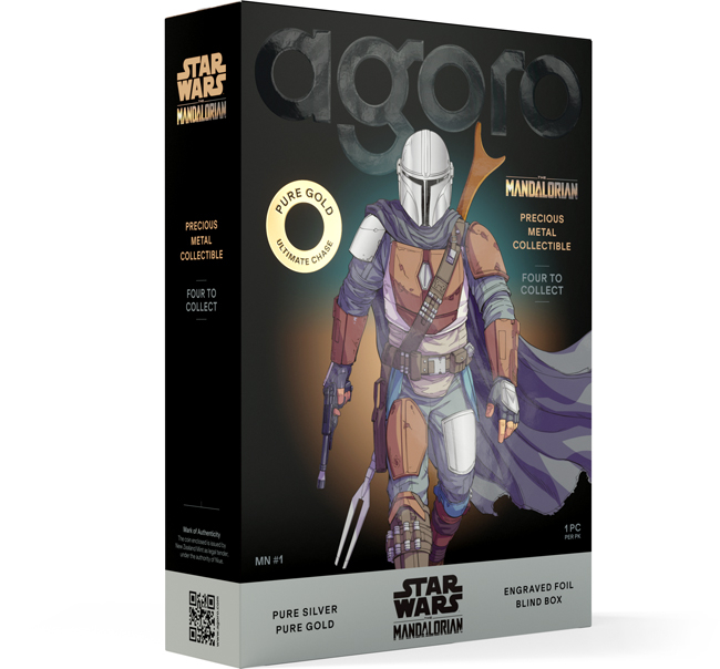 Mandalorian 2026, stříbrná obdélníková mince - náhodný výběr