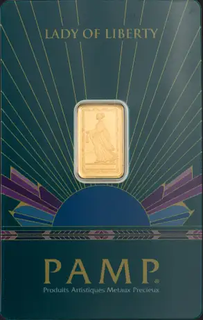 Zlatý zliatok PAMP Lady of Liberty (Bohyně Svobody) - 2,5 g