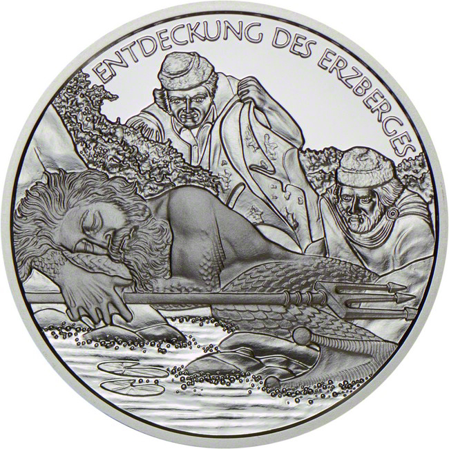 Erzberg ve Štýrsku 2010, stříbrná mince v etuji