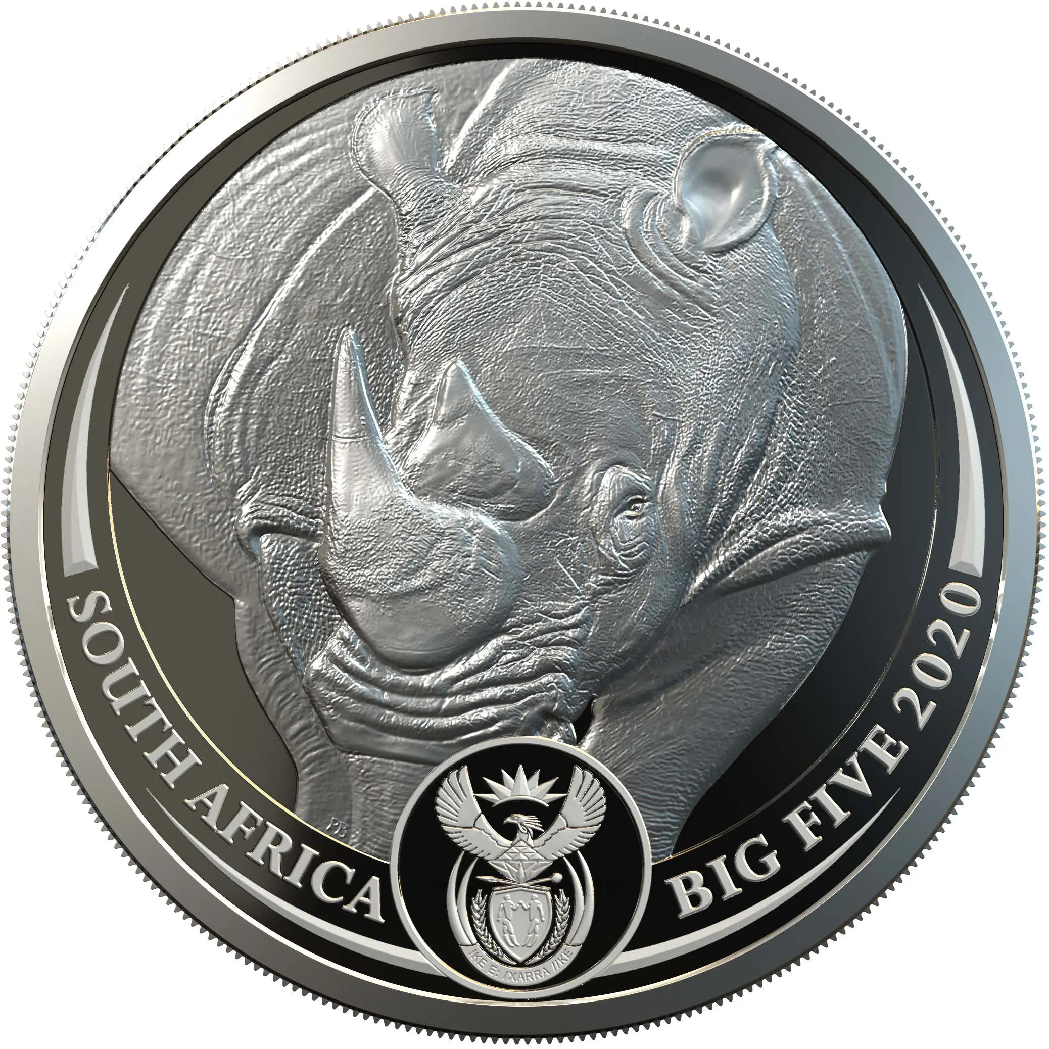 Big Five I - Nosorožec 2020, sada stříbrných mincí v etuji,  2 oz