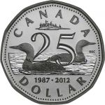 1 dolar Stříbrná mince 25 let Loonie UN