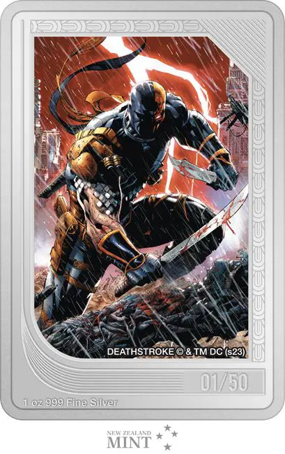 Deathstroke - sběratelská mince, 1 oz stříbra