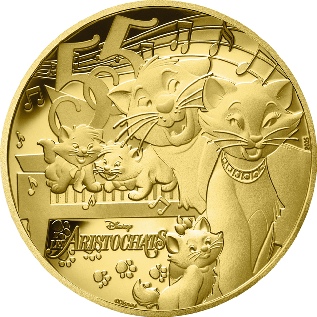 Aristokočky 2025 - 55. výročí, zlatá mince v etuji, 1/4 oz