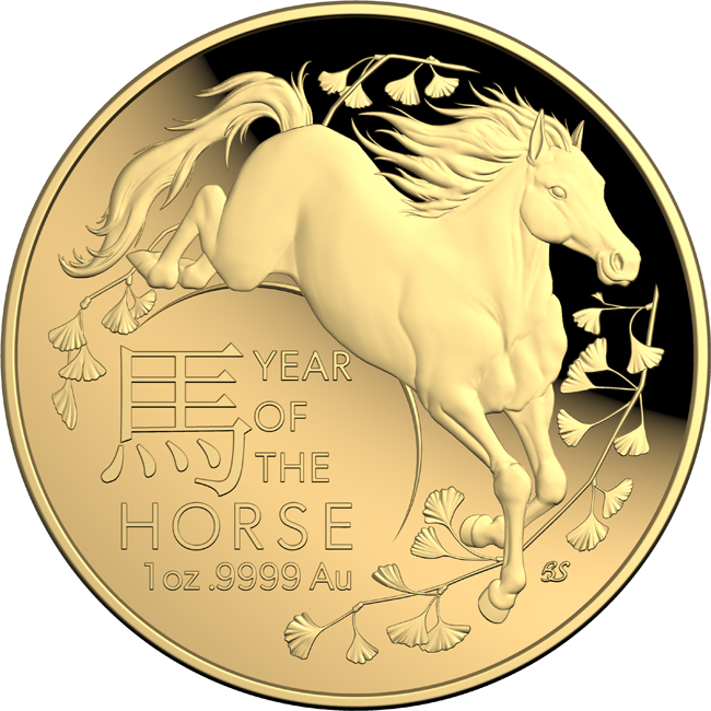 Lunární kůň 2026 - Royal Australian Mint, zlatá mince v etuji, 1 oz