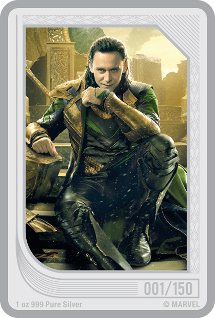 Loki 2023 - stříbrná obdélníková sběratelská mince, 1 oz