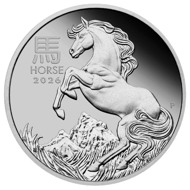 Lunární kůň 2025, platinová mince v etuji, 1 oz