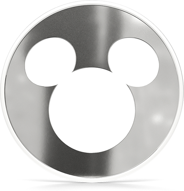 Mickey Mouse 2026 - siluleta, stříbrná mince v etuji, 15 g