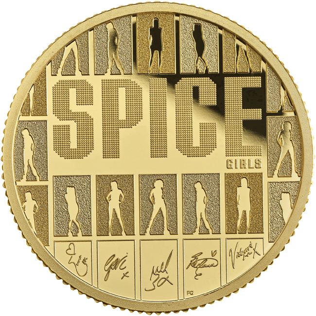 Hudební legendy: Spice Girls 2026, zlatá mince v etuji, 1/4 oz