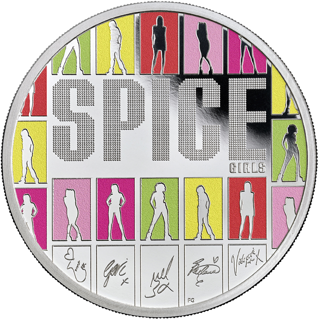 Hudební legendy: Spice Girls 2026, stříbrná mince v etuji, 1 oz